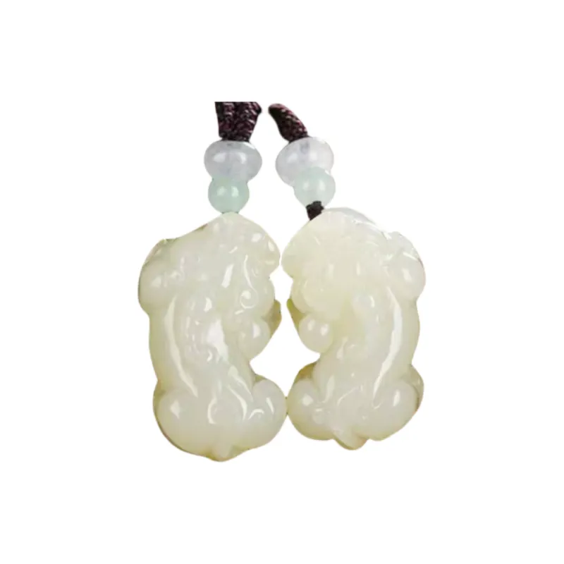Jing Ruyu Hetian Jade Necklaces White Jade Unisex-8