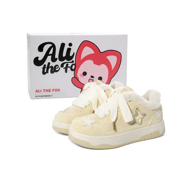 ALI THE FOX Anti Slip Wear Resistant Low Top Skateboard Shoes Women's-7