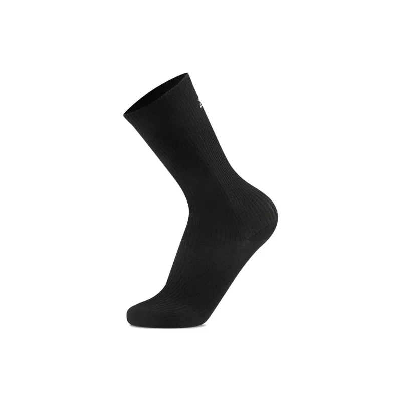 LiNing Sports Life Collection Mid Calf Socks Unisex 1 Pack Black Standard White-0