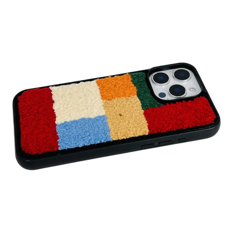 Wei Xin Plush Material Plush Embroidery Multicolor Phone Cases Compatible With IPhone 16/15 Pro Max/Apple 13/14 Pro/Max-3