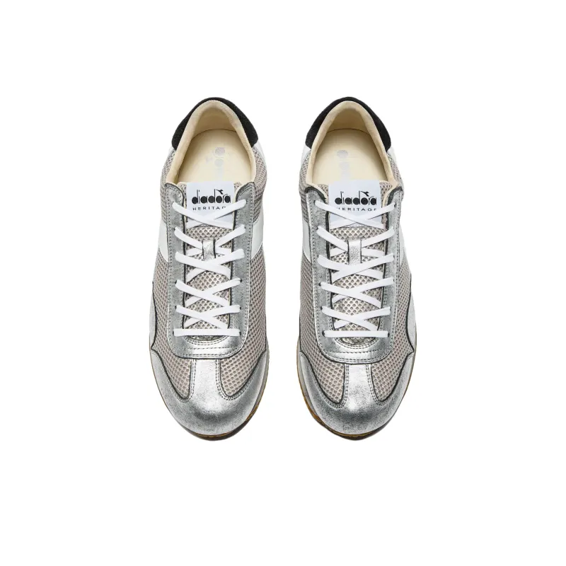 Diadora Anti Slip Wear Resistant Low Top Casual Running Shoes Women's Silver-2