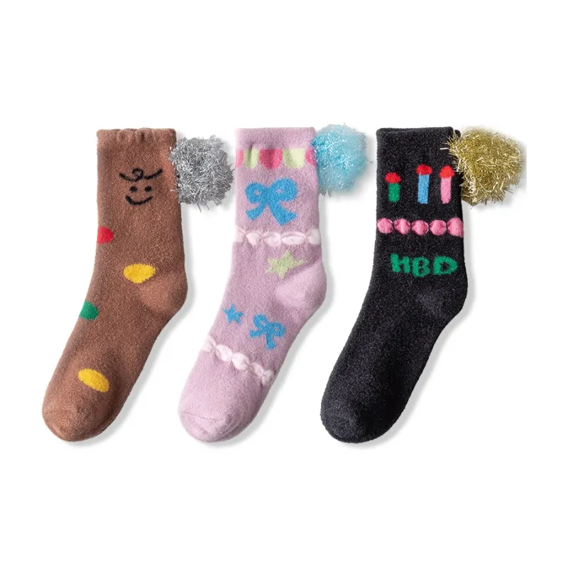 COTTON CHEESE Mid Calf Socks Women's 3 Pack-5