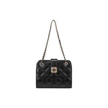 JOSINY Synthetic Leather Shoulder Bag Medium Size Women's Elegant Black
