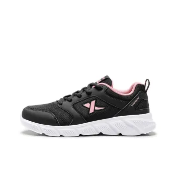 XTEP Breathable Lightweight Low Top Casual Running Shoes Women's Black Rouge Peach Pink
