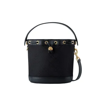 TORY BURCH T Monogram Bucket Bag Black