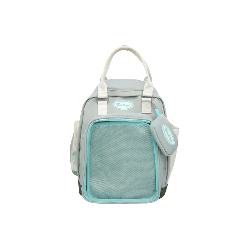 URBAN FOREST Nylon Backpack Women's White/Black/Green/Brown-2