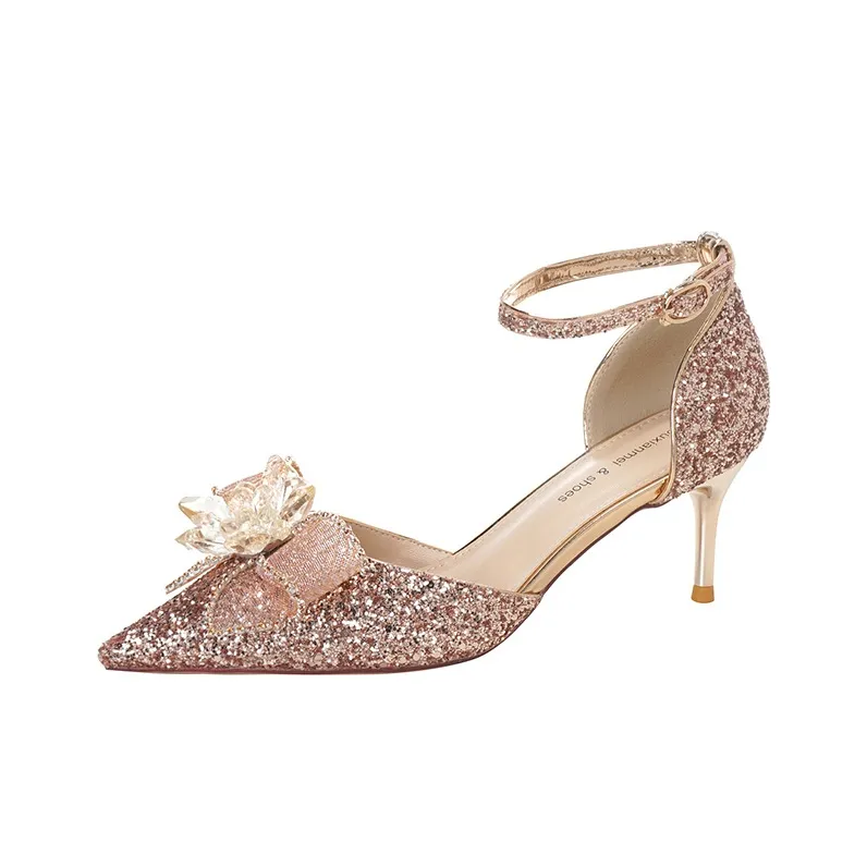 QITUMAUL Slim Heel High Heels Women's-4