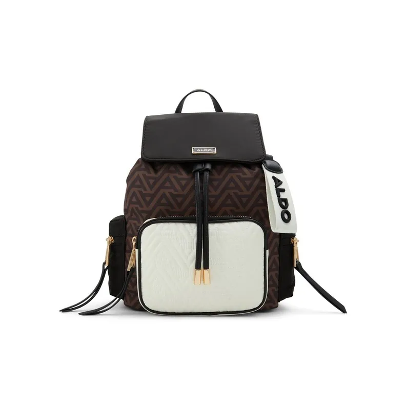 ALDO RPET Backpack Medium Size Women's Black/White Black-3
