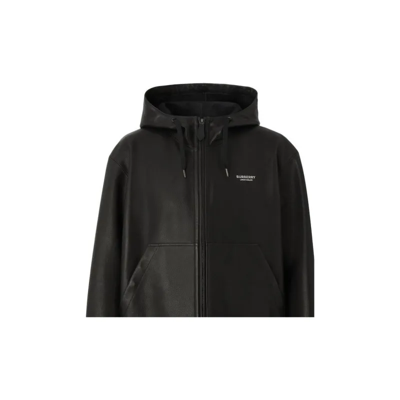 Burberry FW22 Leather Jacket Men's Black-4