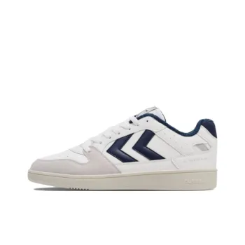 Hummel Anti Slip Wear Resistant Low Top Skateboard Shoes Men's White Blue