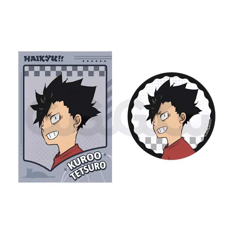 GuGuGuGu Kenma Kozume Tetsurou Kuroo Haikyuu!! Characters Youth Collection Kenma Kozume Tetsurou Kuroo Tinplate Badge-3