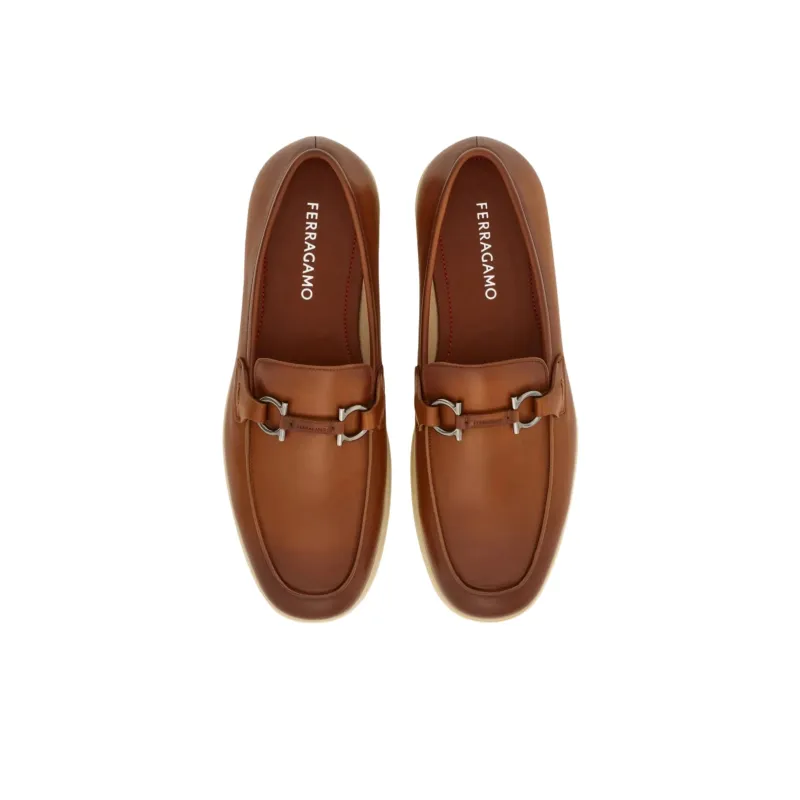 FERRAGAMO GANCINI Loafers Men's Brown-3