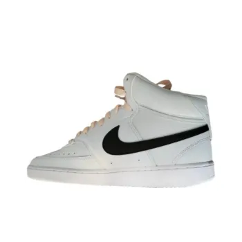 Nike Court Vision Anti Slip Wear Resistant Mid Top Skateboard Shoes Women's White
