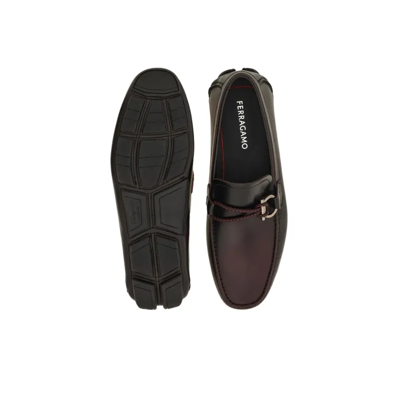 FERRAGAMO GANCINI Loafers Men's Burgundy-4