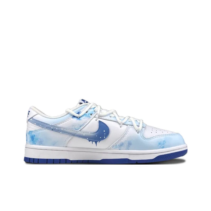 Nike Dunk 'Royal' Anti Slip And Wear Resistant Breathable Low Top Kids' Skateboarding Shoes Cerulean Teenagers-1