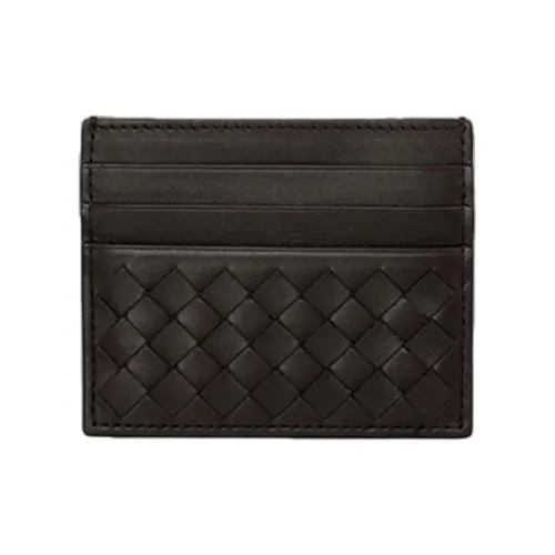 Bottega Veneta Intrecciato Leather Card Holder Men's Brown