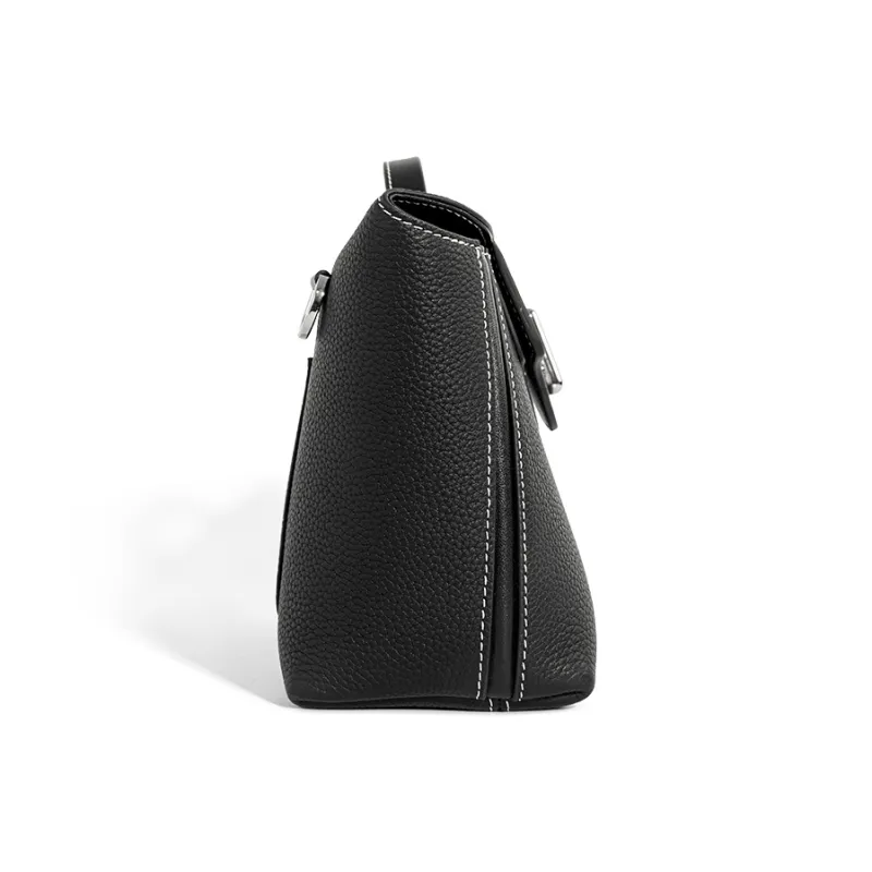 Cthulhu Top Grain Cow Leather Shoulder Bag Crossbody Bag Handbags Medium Size Women's Brown/Black-10