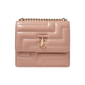 Jimmy Choo Avenue Leather Crossbody Bag Shoulder Bag Women's Pink