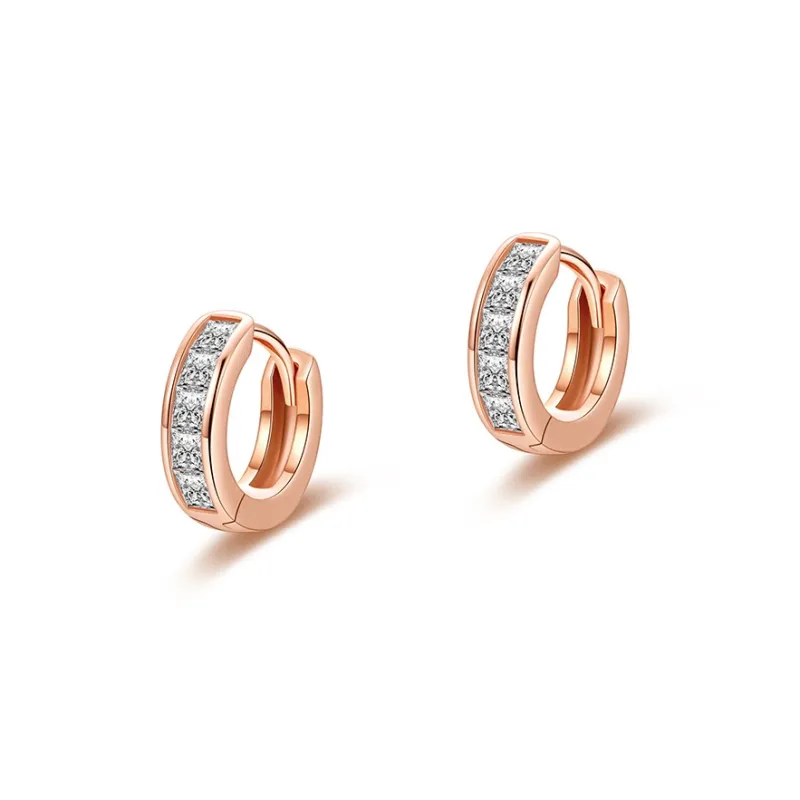 P&N S925 Silver Hoop Earrings Women's-0