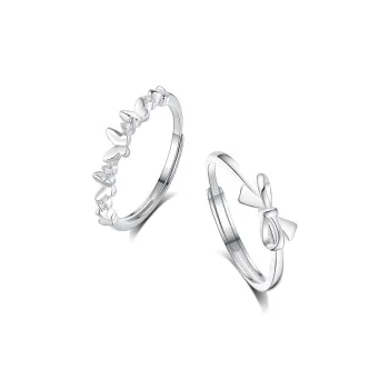 NVBBK 999 Fine Silver Rings Women's