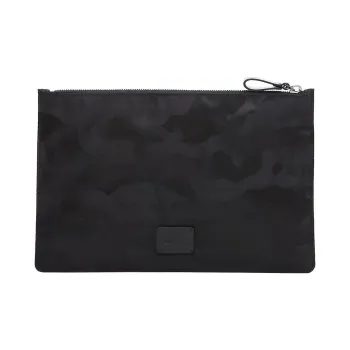 Valentino Nylon Fabric Coin Purse Clutch Regular Unisex Black