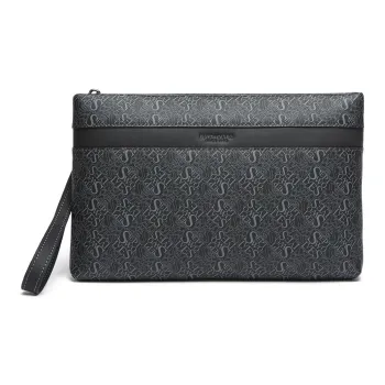 SEPTWOLVES Cow Leather Clutch Men's Black