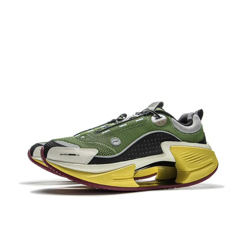 LiNing Cushioning Reflective Rebound Low Top Running Shoes Men's Green Black Yellow-2