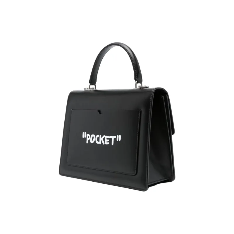 OFF WHITE Jitney 2.8 Logo Plaque Tote Bag-1