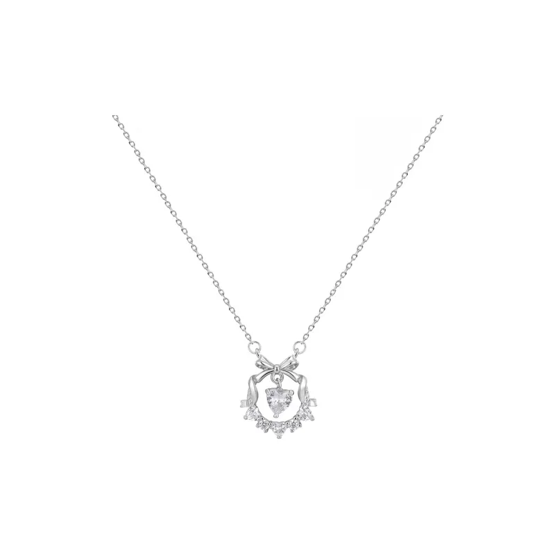 Heart Grass 999 Fine Silver Necklaces Women's-0