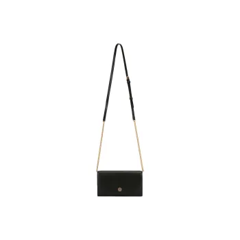 TORY BURCH Robinson Leather Money Clip Shoulder Bag Crossbody Bag Regular Women's Black