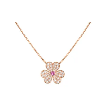 Van Cleef & Arpels Frivole Series 18K Rose Gold Pendant Necklaces Women's Rose Gold