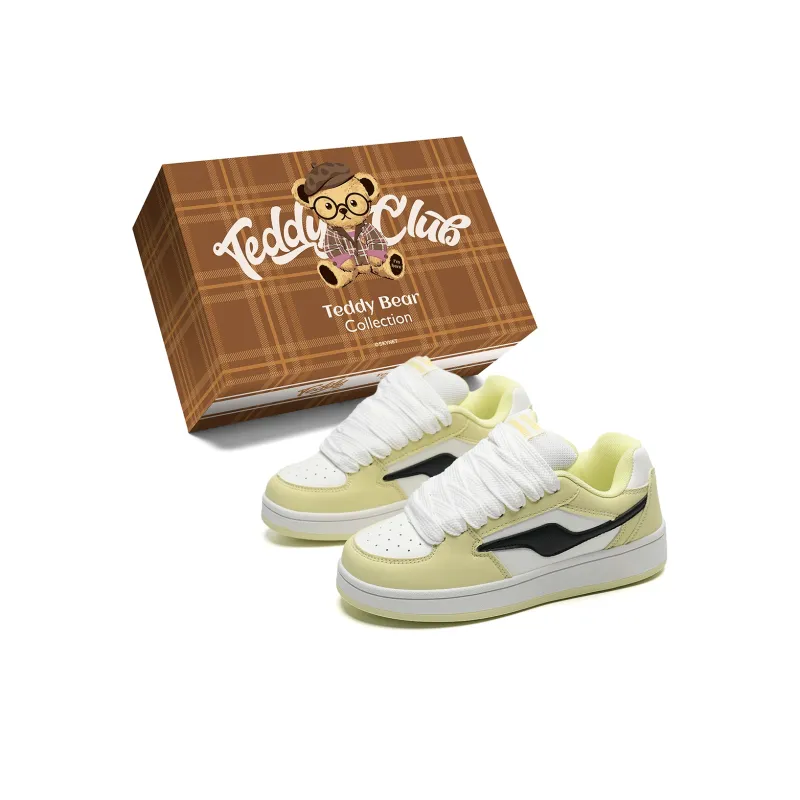 Teddy Bear Collection Balance Abrasion Resistant Slip Resistant Low Top Skateboard Shoes Women's-0