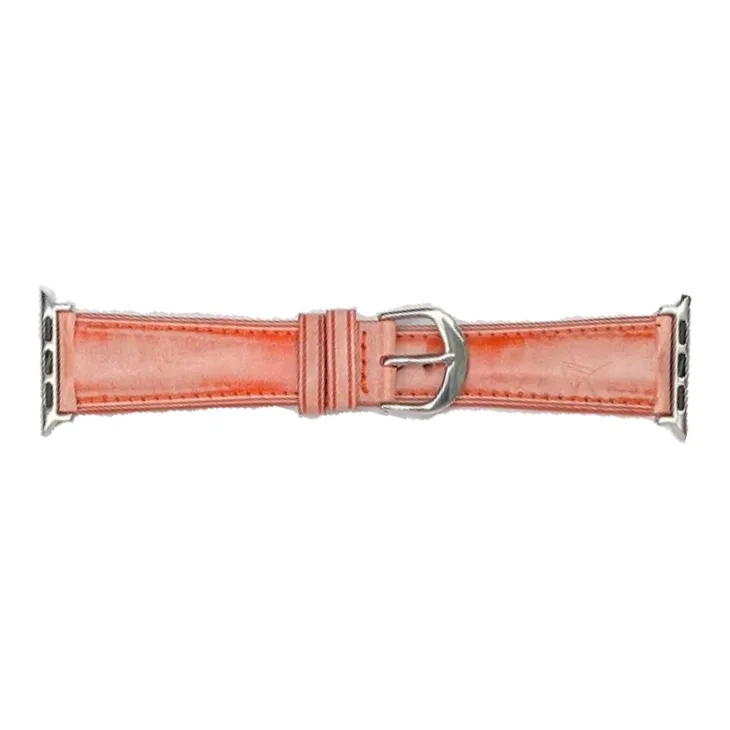 Warbler Dew Compatible With Apple Watch Apple Watch Band S9/S8/SE/7/6/5/4/3 Misty Wax Leather Strap-5