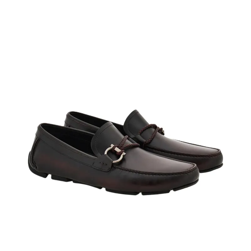 FERRAGAMO GANCINI Loafers Men's Burgundy-2