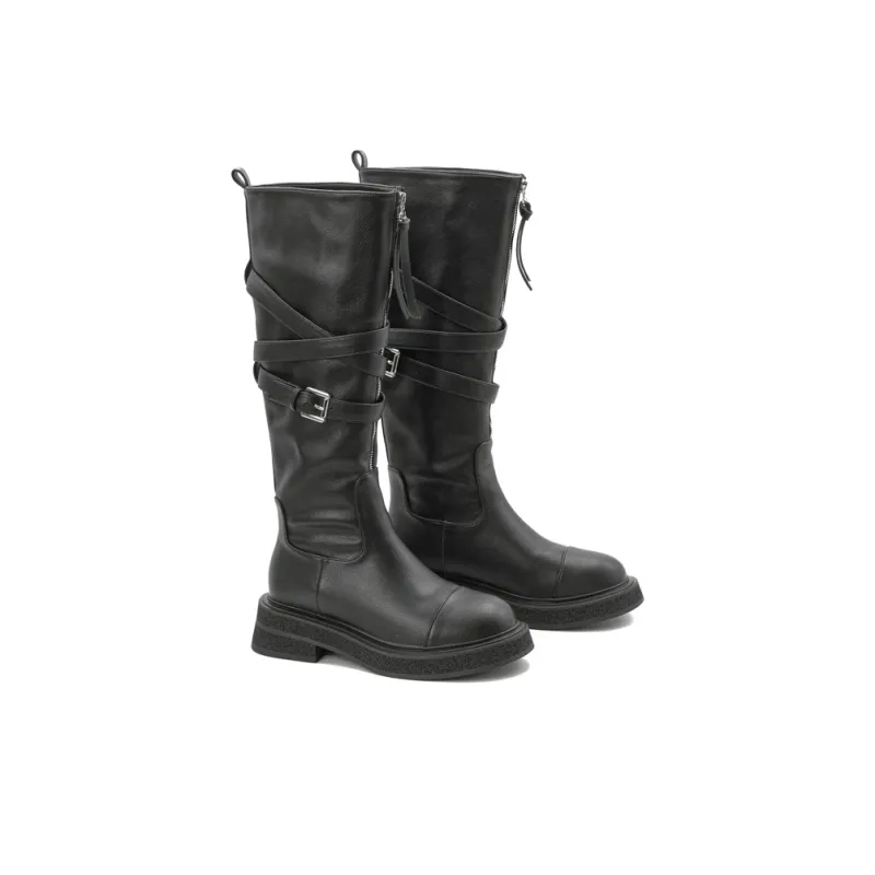 Little Sue Knee high Boots Women's Black-1