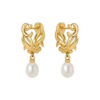 Amber Lollipop Pearl Earrings Women's