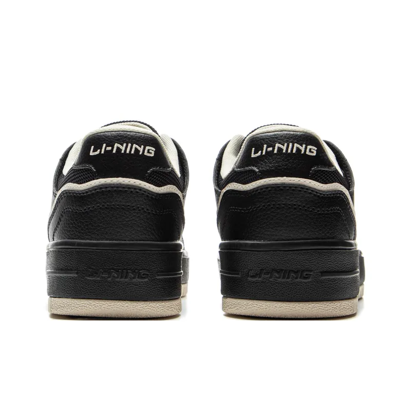 LiNing Cheese Slip Resistant Cushioning Abrasion Resistant Lightweight Low Top Skateboard Shoes Women's Black-5