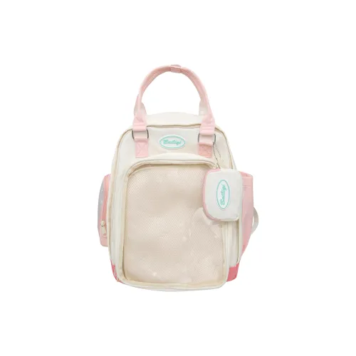 URBAN FOREST Nylon Backpack Women's White/Black/Green/Brown
