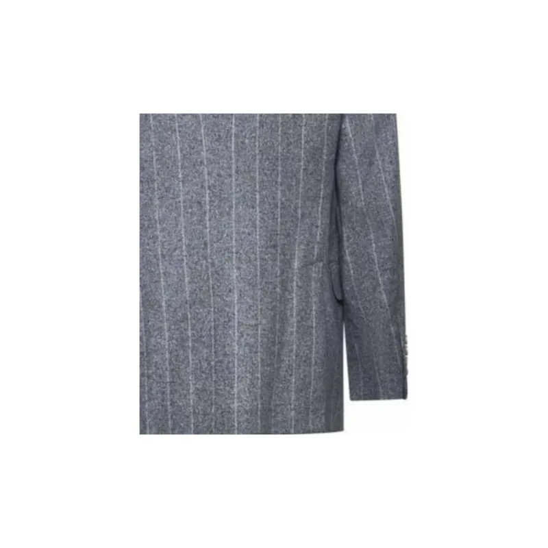 Brunello Cucinelli Double Breasted Pinstripe Detailed Blazer-3