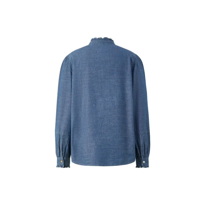 E.land Shirt Women's Medium Denim-1