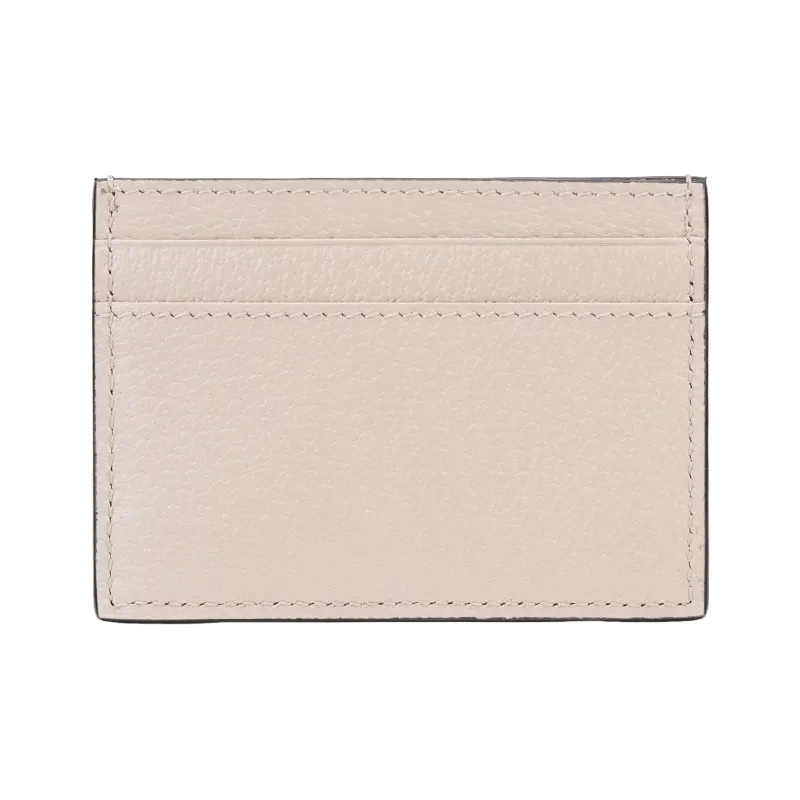 GUCCI Leather Card Holder Women's Milk Coffee-2