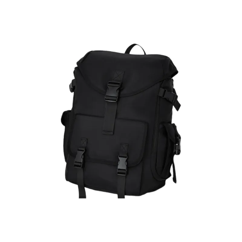 Warrior Nylon Fabric Backpack Regular Unisex Black-1