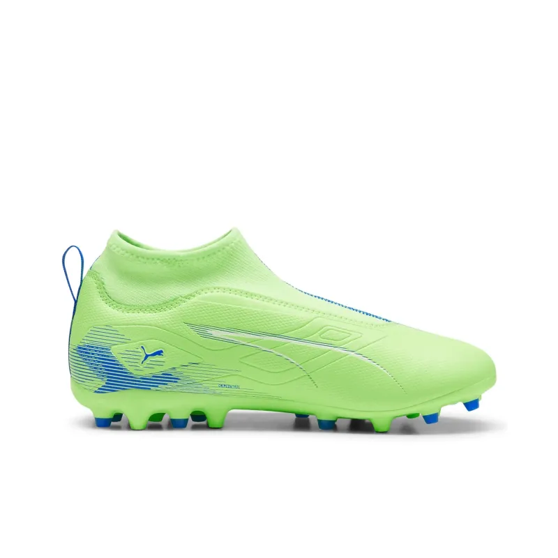 PUMA Abrasion Resistant Mid Top Kids' Soccer Shoes Green Teenagers-1
