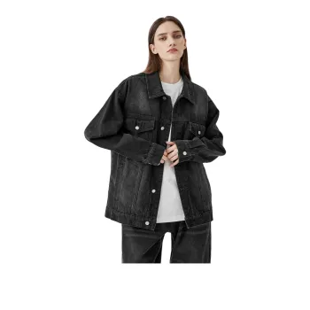 Bodydream Denim Jackets Men Washed Black