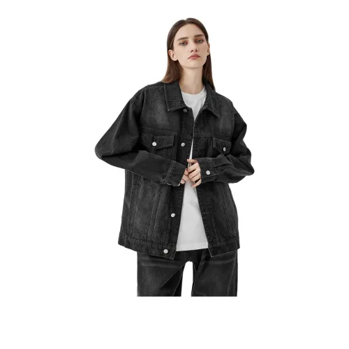 Bodydream Denim Jackets Men Washed Black