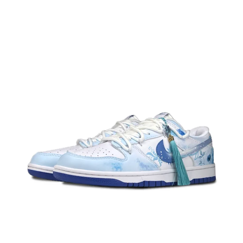 Nike Dunk 'Royal' Anti Slip And Wear Resistant Breathable Low Top Kids' Skateboarding Shoes Cerulean Teenagers-2