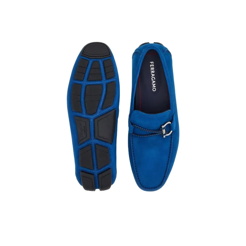 FERRAGAMO GANCINI Loafers Men's Blue-4