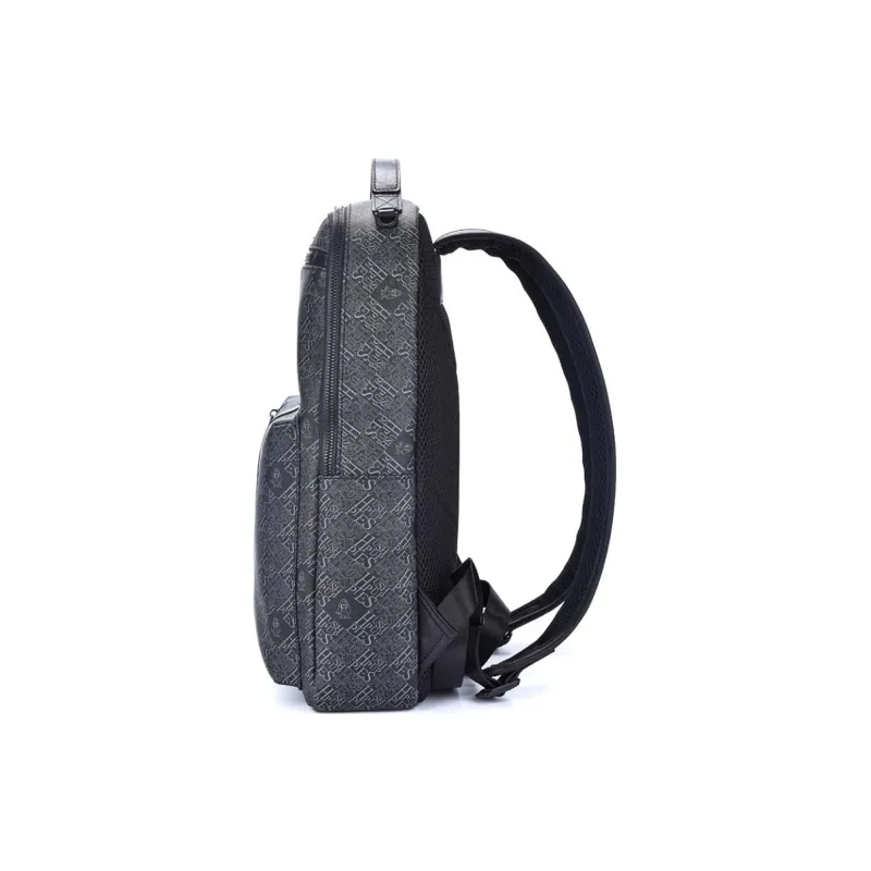 Hush Puppies PVC Polyvinyl Chloride Backpack Medium Size Men's Black-2