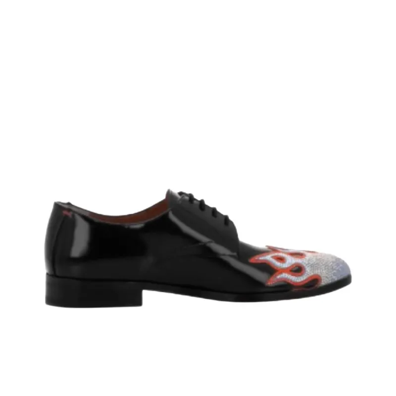 PHILIPP PLEIN Strass Flame Casual Shoes Men's Black-1
