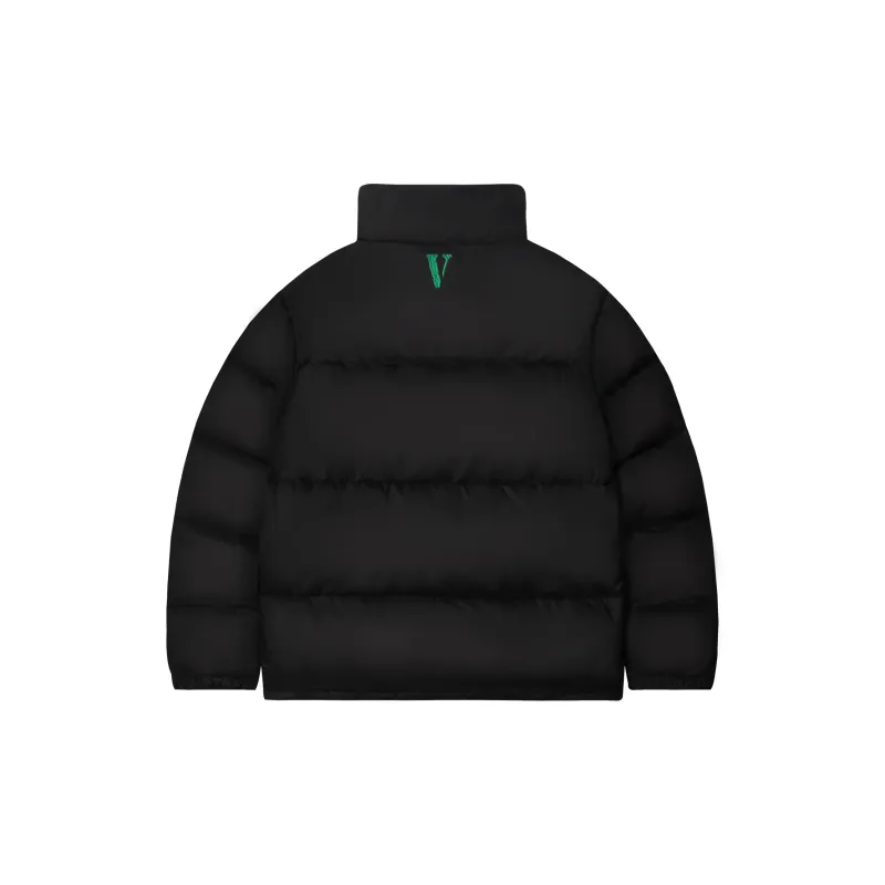 VLONE Down Jacket Unisex Black Green-2